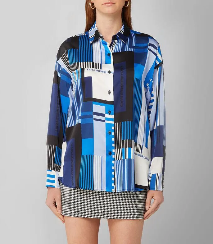 Camisa con multidiseño de manga larga Mujer