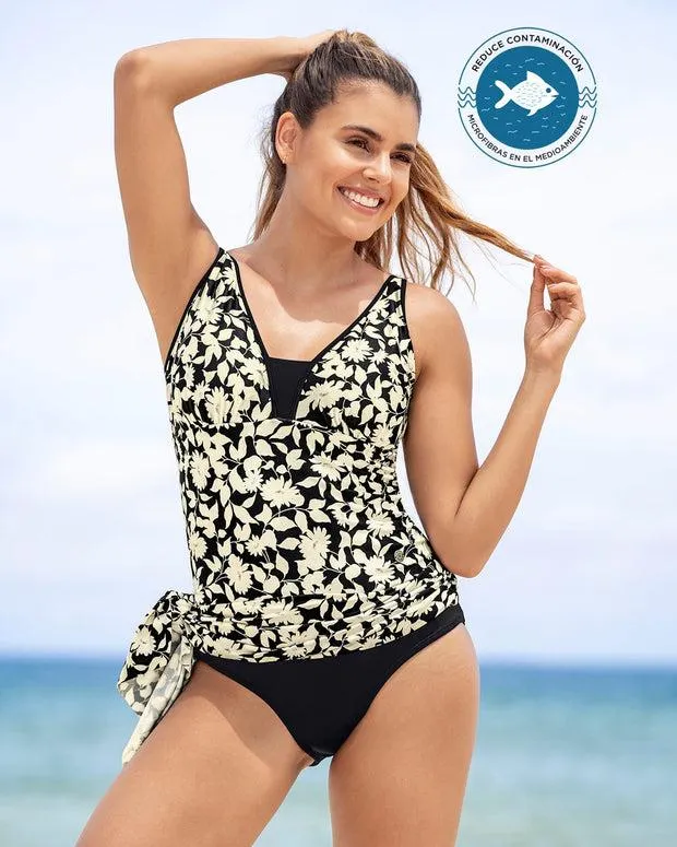 Traje de baño BIO-PET de control suave con fajón multiusos incorporado