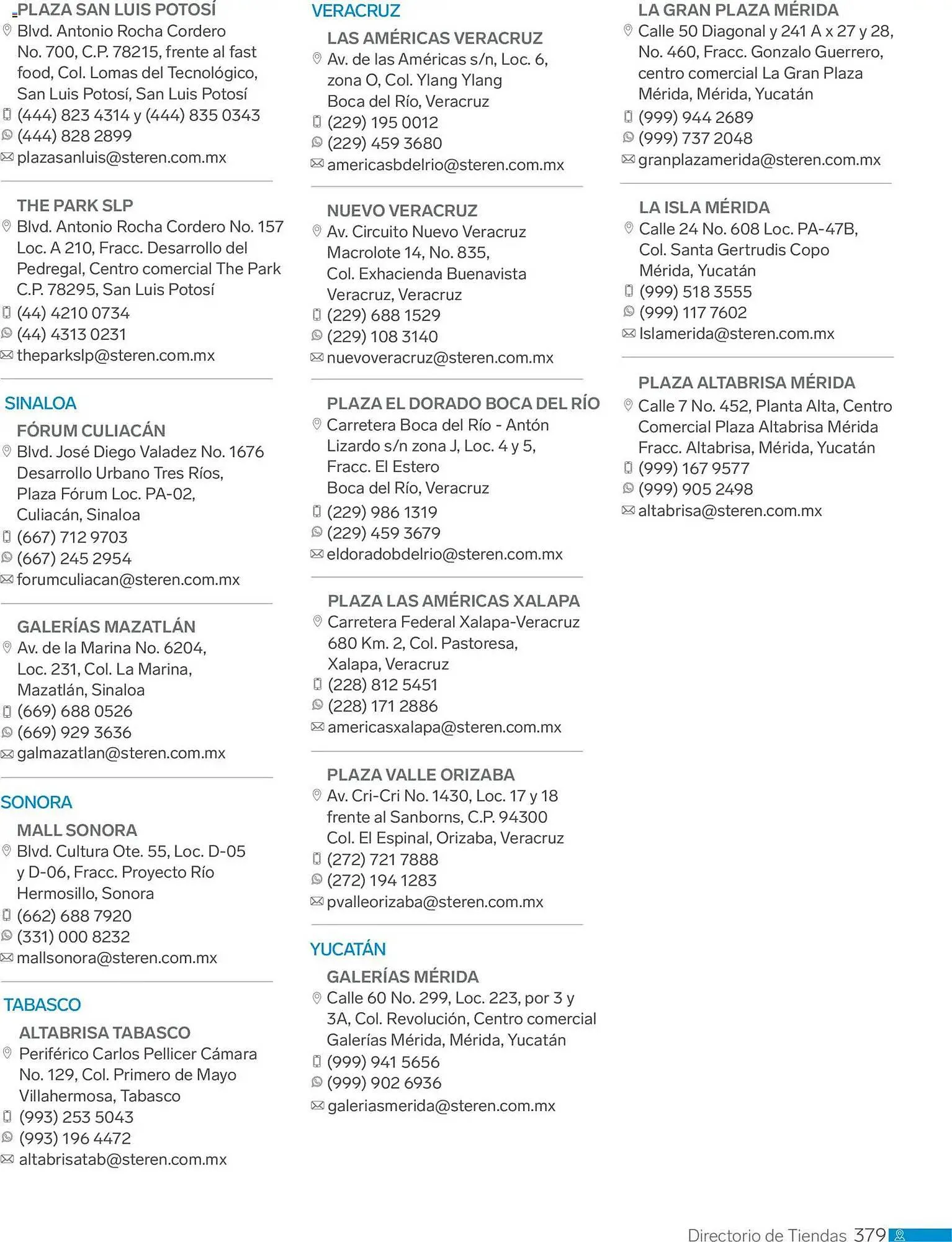 Catálogo de Catálogo Steren 1 de enero al 1 de enero 2027 - Pagina 391