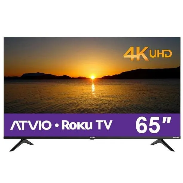 TV Atvio 65 Pulgadas 4K Roku TV ATV5523KR