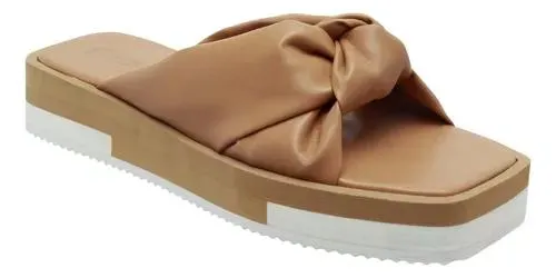 Sandalias Para Mujer De Plataforma Skiler Café Claro Fareli