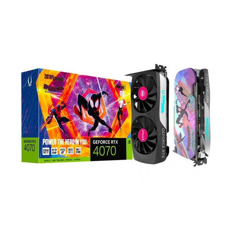 ZOTAC Tarjeta de Video GeForce RTX 4070 Twin Edge OC SPIDER-MAN: Across the Spider PCI Express x16 4.0