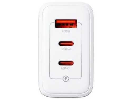 Cargador de Pared Adata CHARGERU-0653-QCPDWH 65W, 2 Puertos USB-C PD 3.0, 1 Puerto USB-A QC 3.0, Blanco