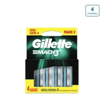 Repuesto Gillette Mach3 x 4 unds