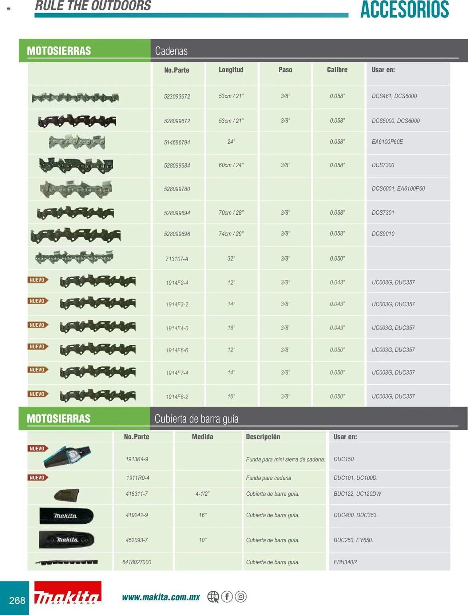 Catálogo de Catálogo Makita 8 de julio al 31 de diciembre 2025 - Pagina 268