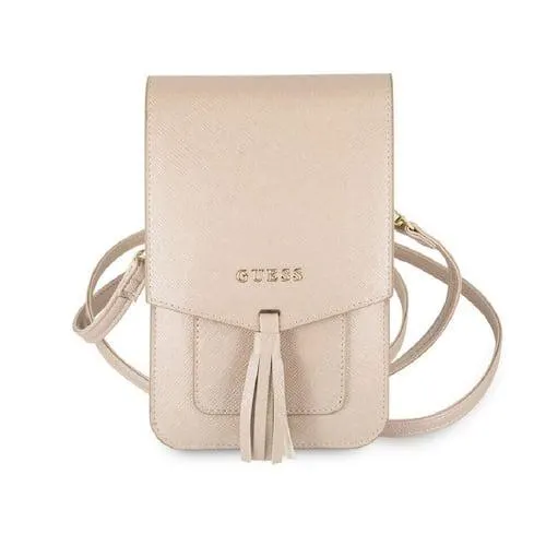 Funda Wallet Guess Saffiano con Flecos Beige