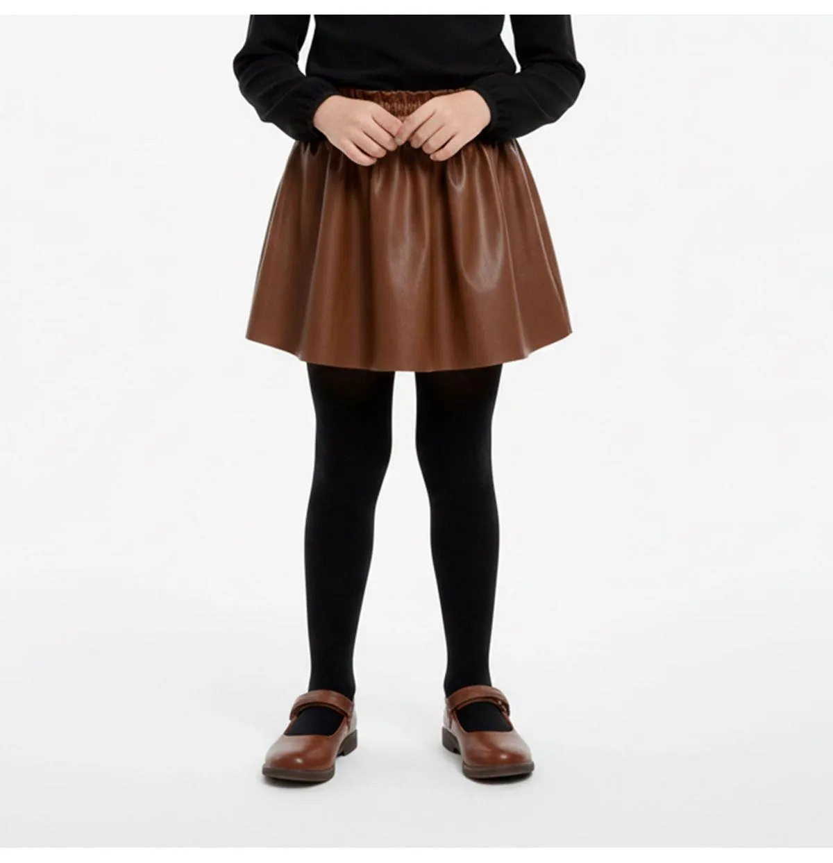 Falda Short Lompers Kids Vinipiel Con Resorte Para Niñas 0185