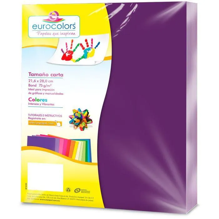 BOND COLORES EUROCOLORS CARTA 75 GMS. C/100 H. 20 COLS.