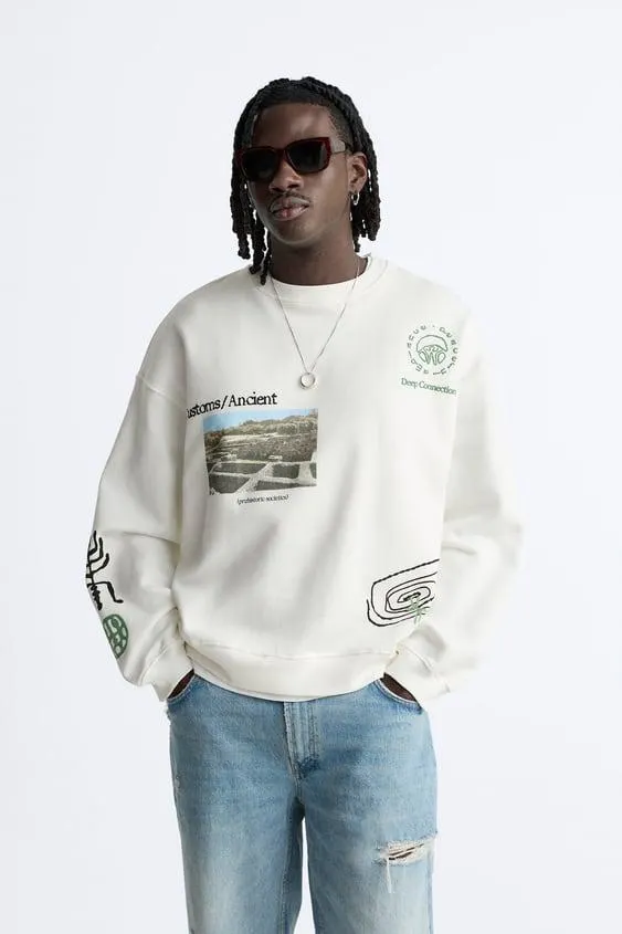 SUDADERA ESTAMPADO COMBINADO