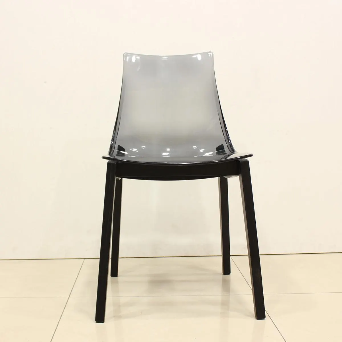 set de 2 sillas led grafito / humo