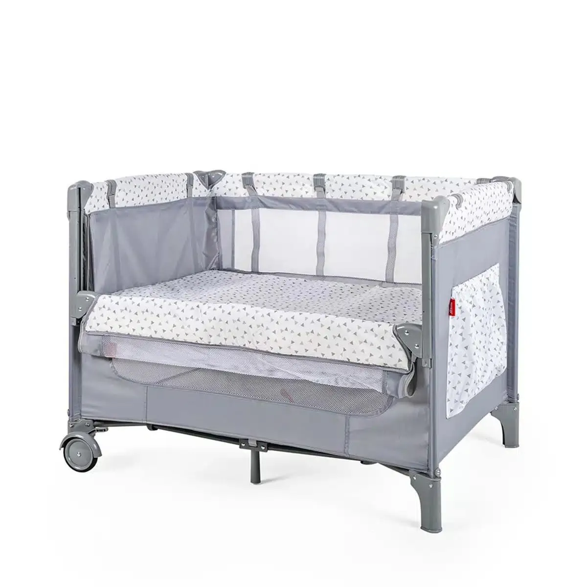 Cuna Colecho D´bebé con toldo mosquitero Love & Care Gris