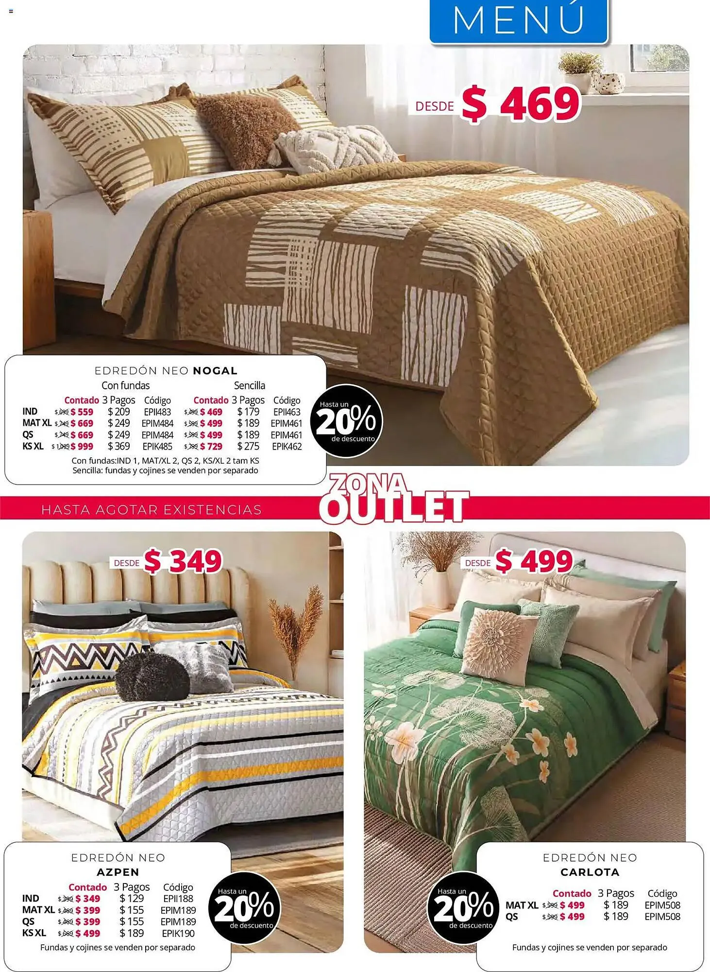 Catálogo de Catálogo Colchas Concord 1 de mayo al 1 de agosto 2026 - Pagina 224