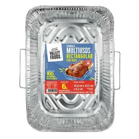 Charola Multiusos Rectangular con Asas Valley Foods
