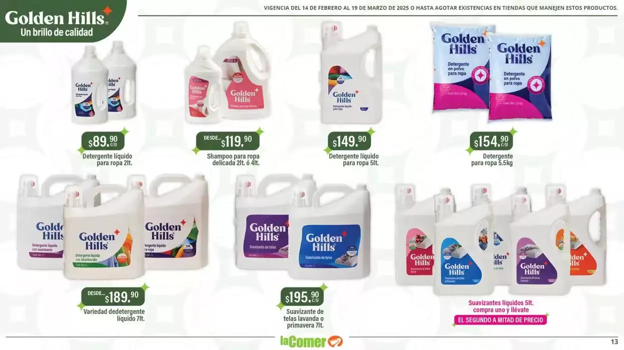 Catálogo de Golden Hills - La Comer 14 de febrero al 19 de marzo 2025 - Pagina 13