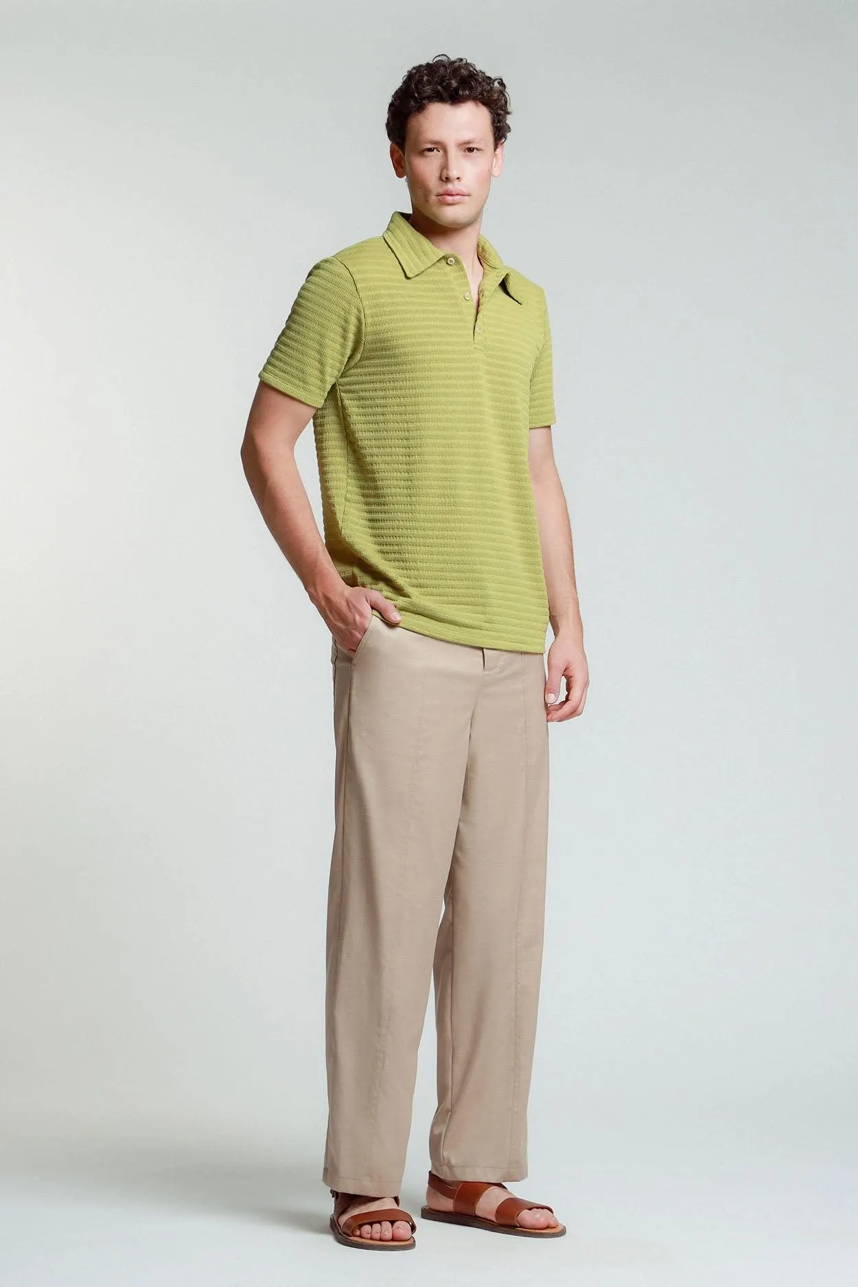 Playera Tipo Polo Texturizada