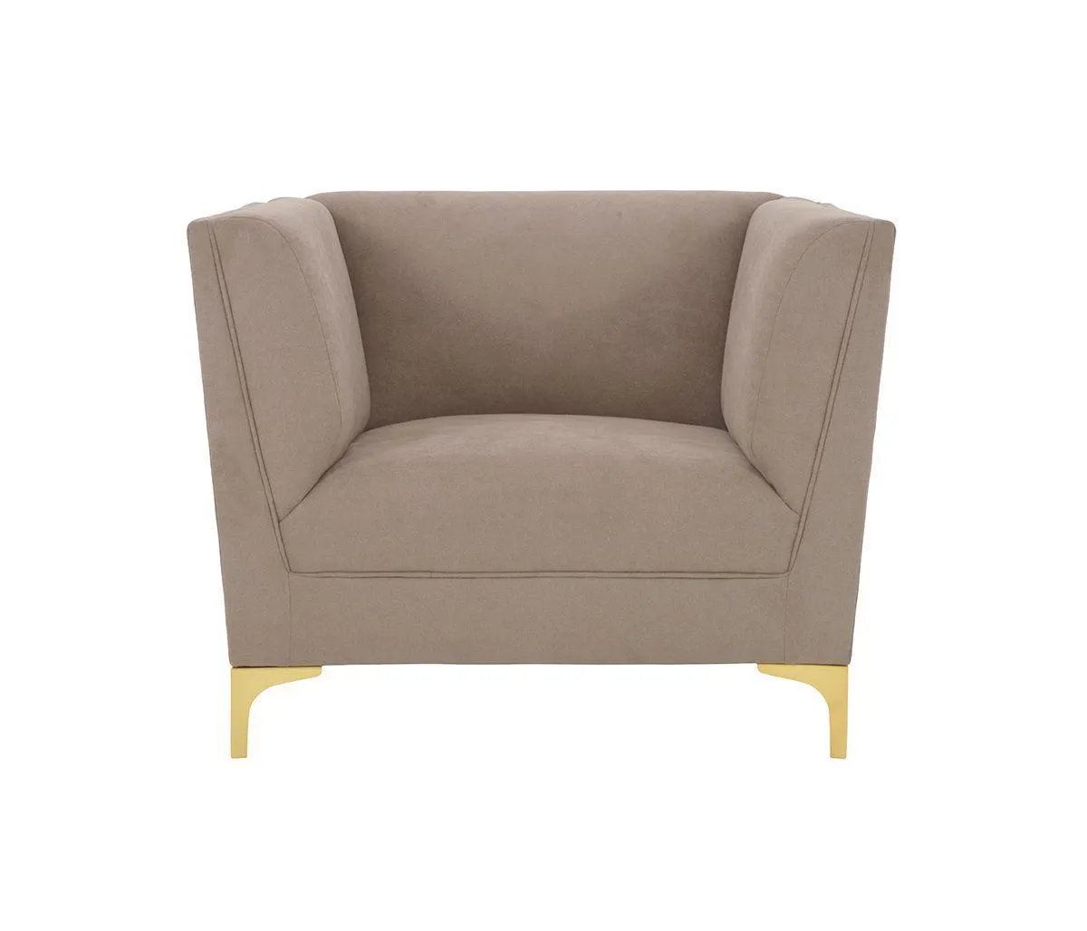 Sillón Navarra pata dorada - Taupe