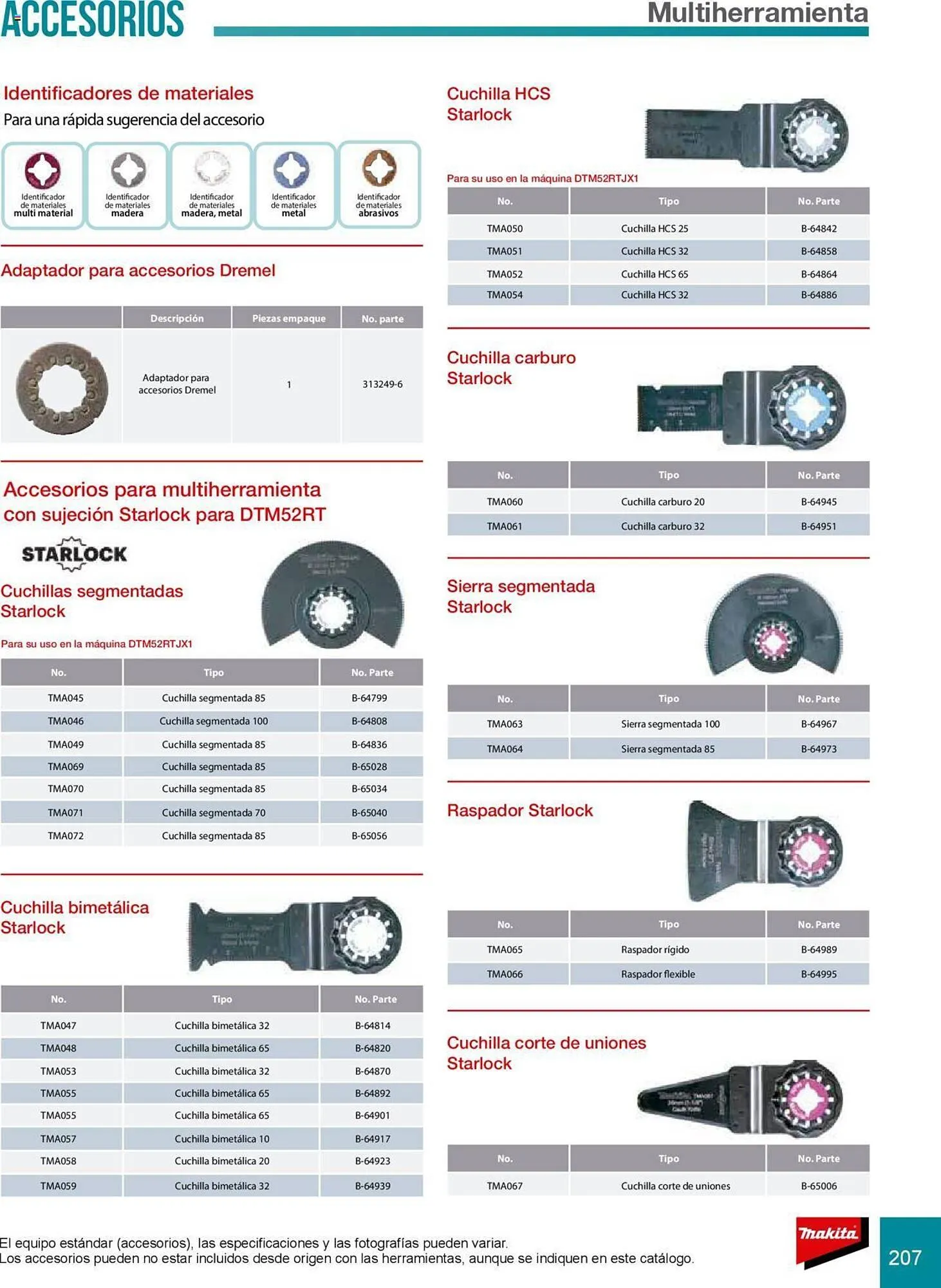 Catálogo de Catálogo Makita 8 de julio al 31 de diciembre 2025 - Pagina 207