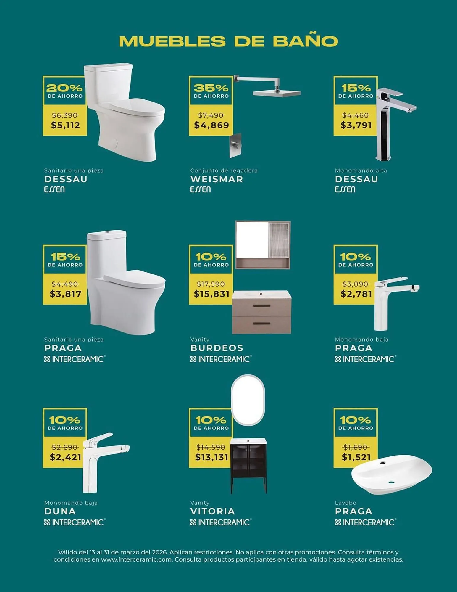 Catálogo de Catálogo Interceramic 13 de marzo al 31 de marzo 2026 - Pagina 4