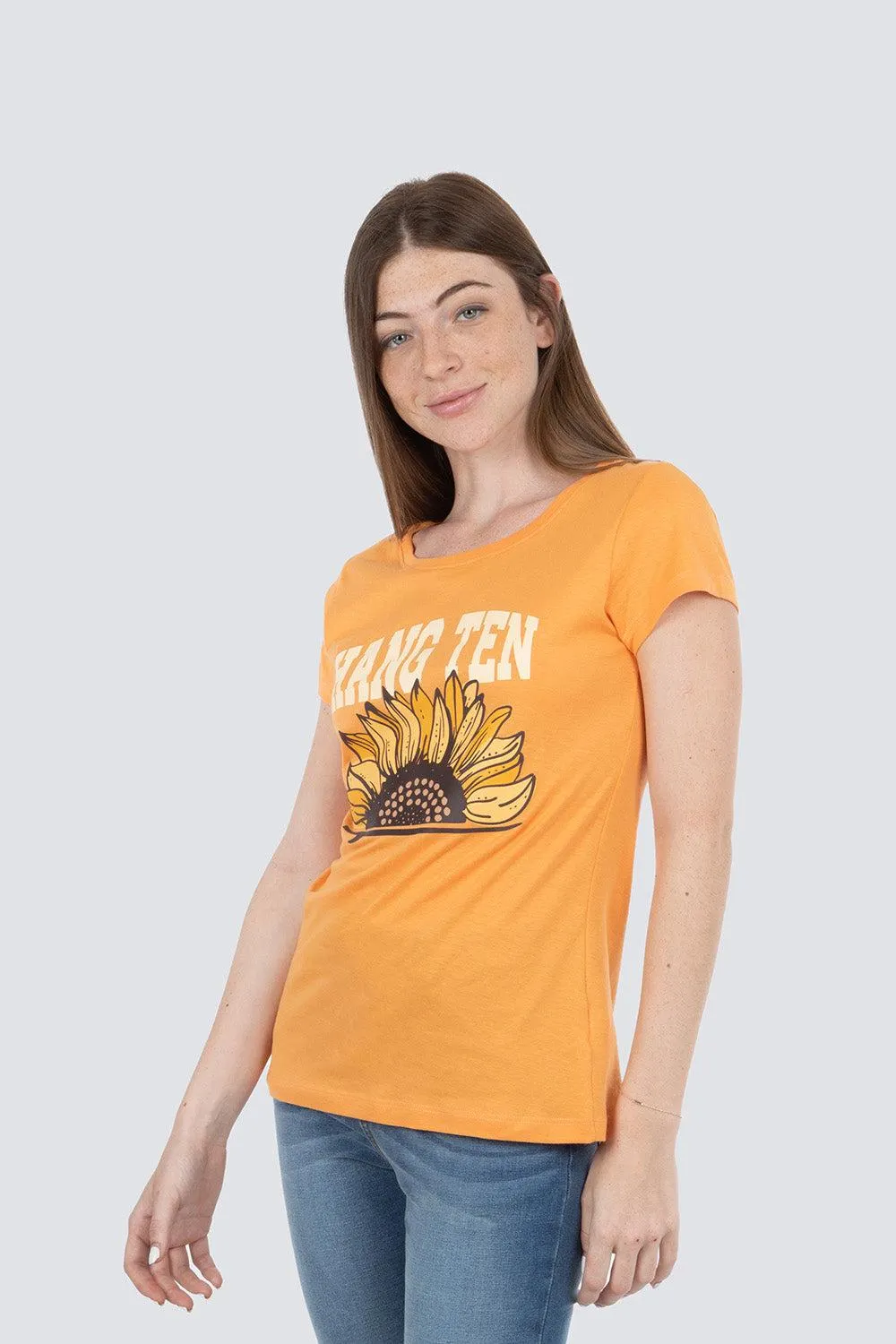 Playera estampada girasol