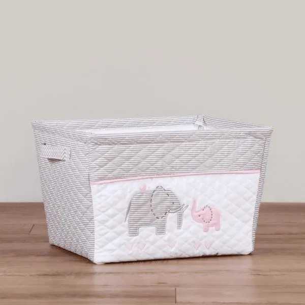 Cesto Chico Elefante Rosa