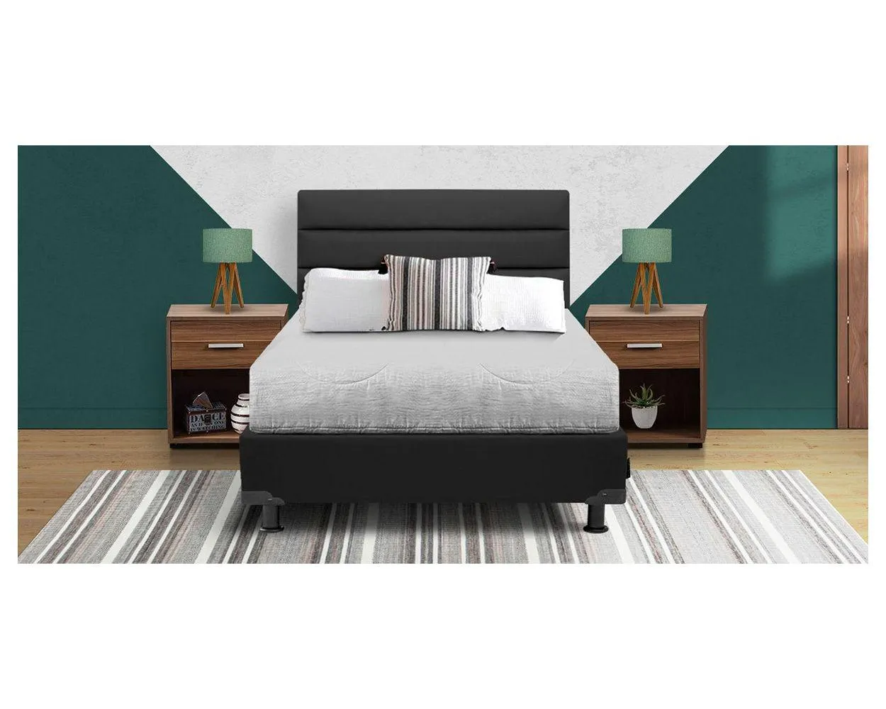 Cama Individual Londres Negro