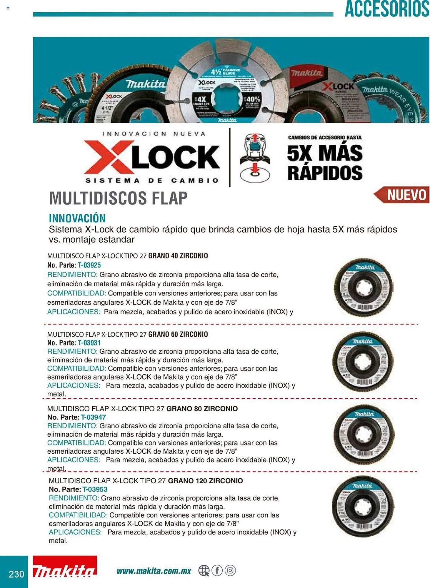 Catálogo de Catálogo Makita 8 de julio al 31 de diciembre 2025 - Pagina 230