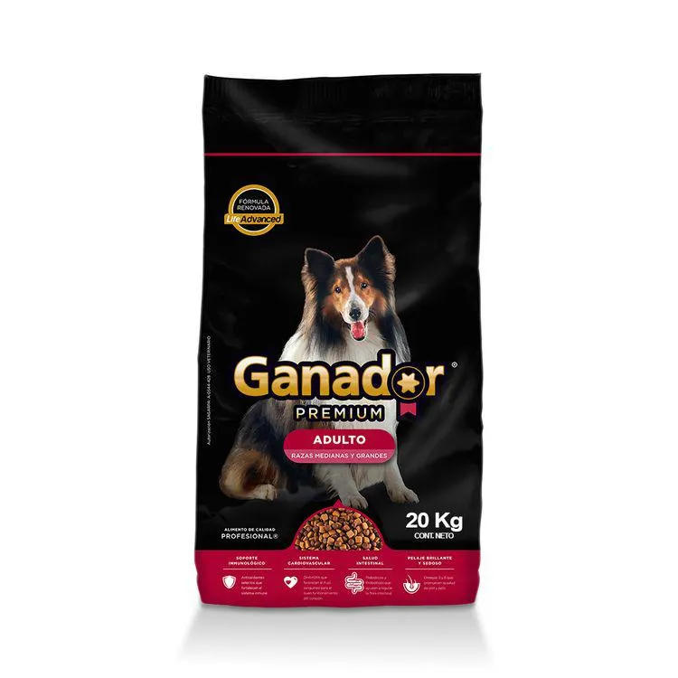 Alimento Ganador Premium Adulto 20 Kg - 1 pieza