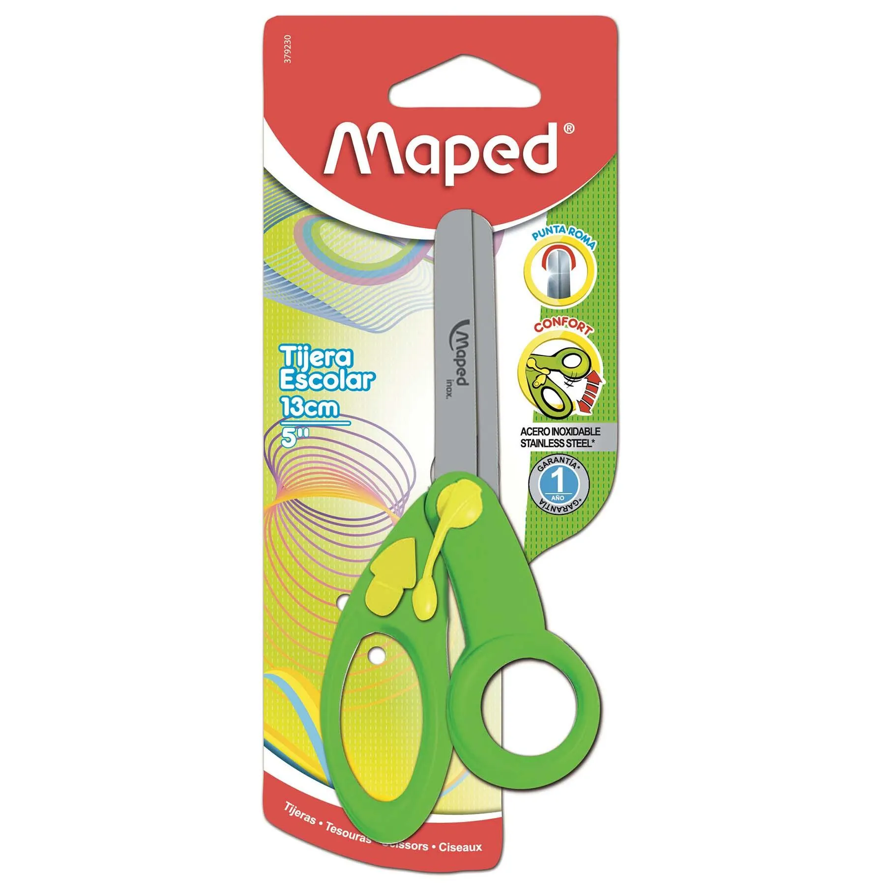 Tijera Escolar Maped Punta Roma 5" Mango Plástico