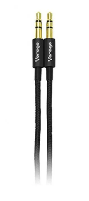Cable Auxiliar Vorago Cab-115 Negro Metalico 3.5Mm A 3.5 Mm Bolsa