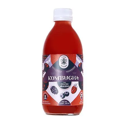 Kombucha Moras Silvestres Bebida Fermentada a Basé de Té
