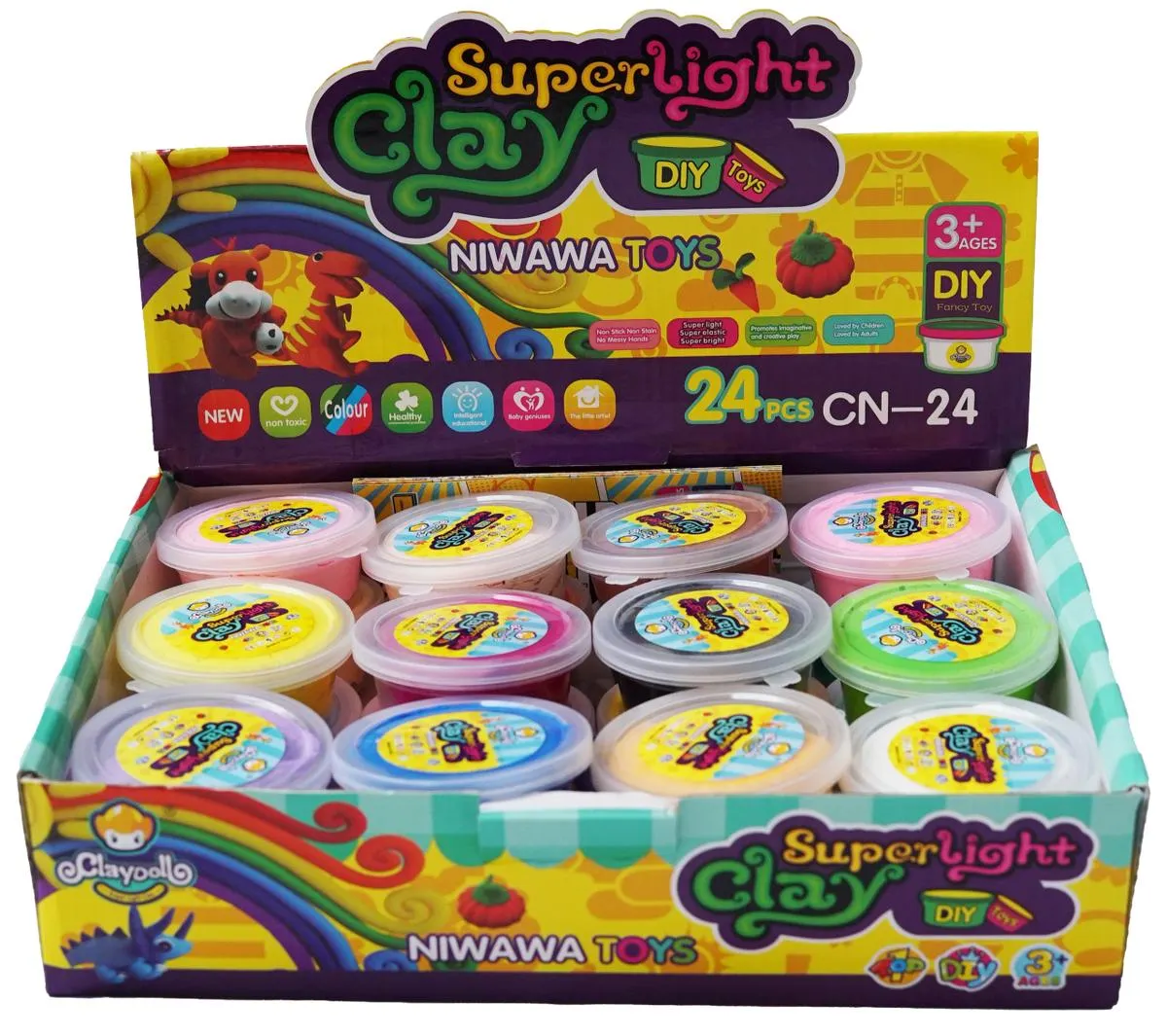 Set Plastilina Fomi Moldeable CLAYDOLL 24 PZ