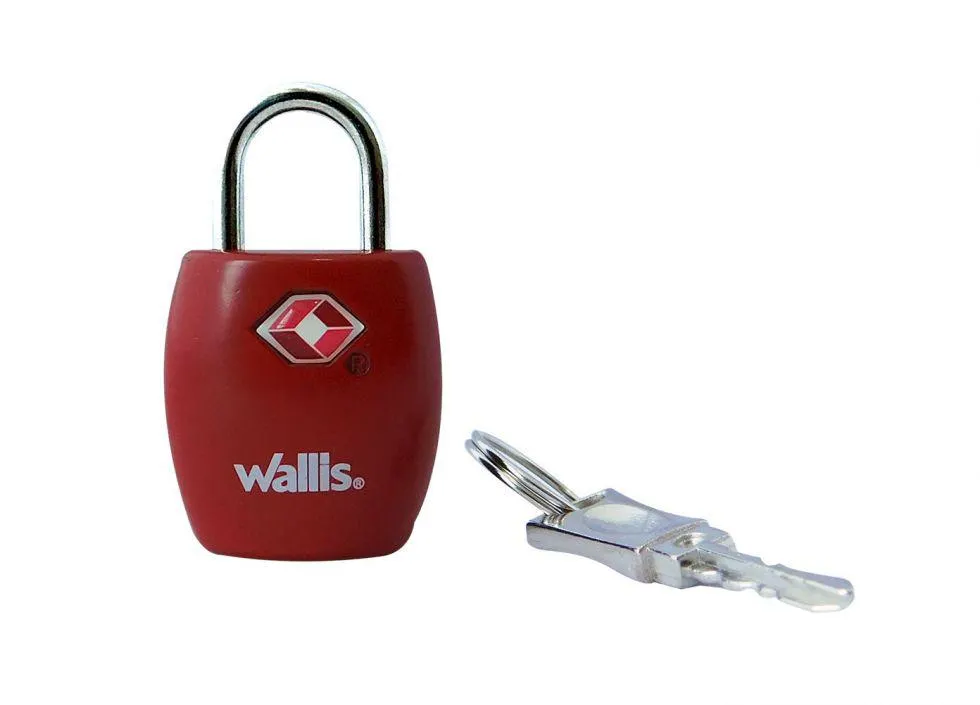 Candado de llave TSA, rojo mate