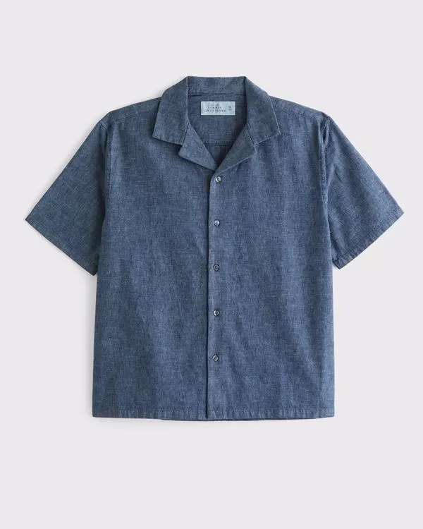 Camp Collar Summer Linen-Blend Shirt