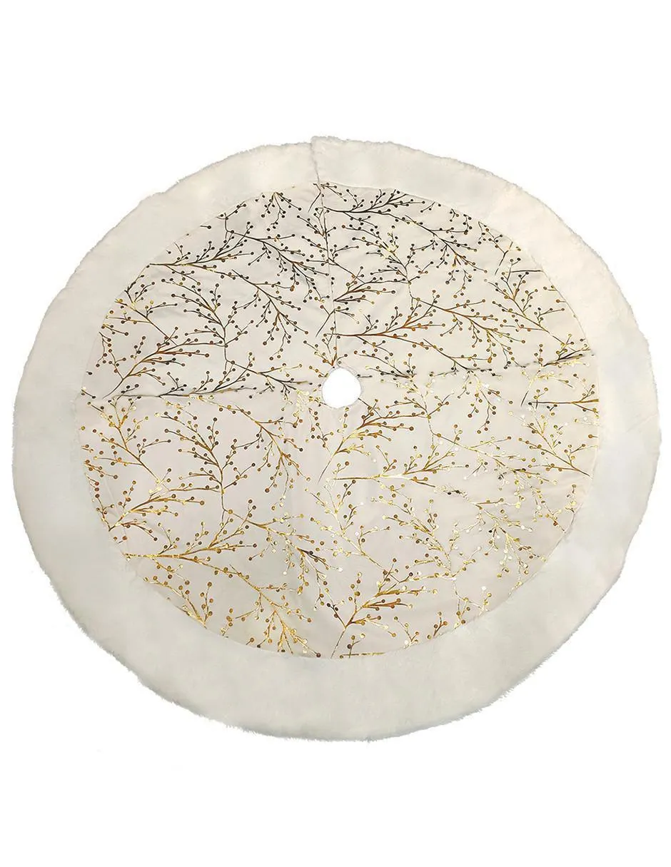 Pie de árbol Artego Dorado estampado navideño