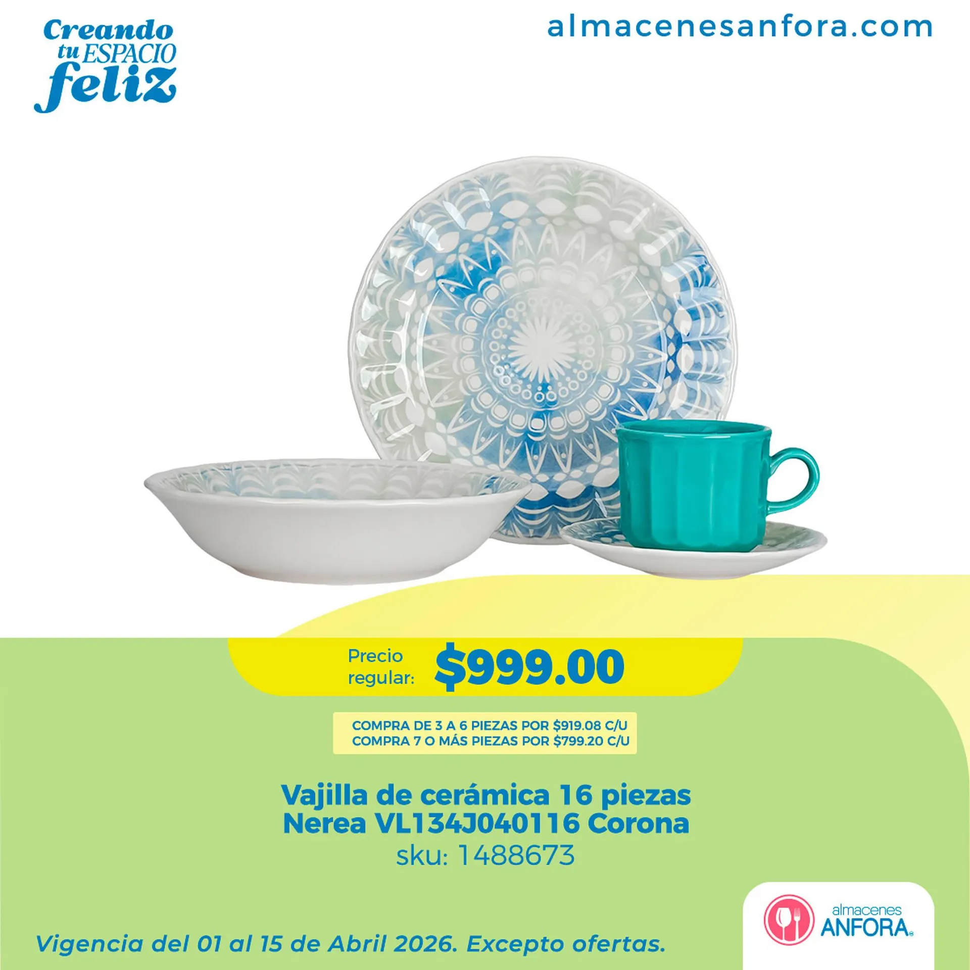 Catálogo de Catálogo Almacenes Anfora 3 de abril al 15 de abril 2026 - Pagina 1