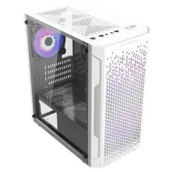 Gabinete Balam Rush Artic GI725 con Ventana, Midi-Tower, Micro-ATX/Mini-ITX, USB 3.0/2.0, sin Fuente, 3 Ventiladores RGB Instalados, Blanco