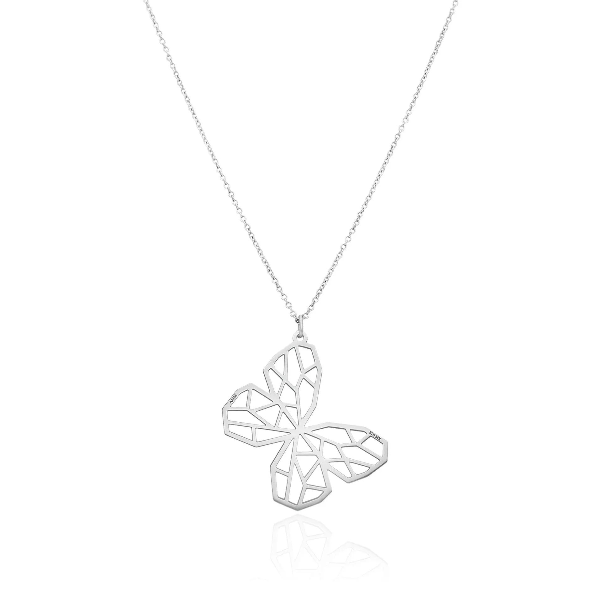 Dije Geometría Mariposa Grande Plata Anamora por Tanya Moss