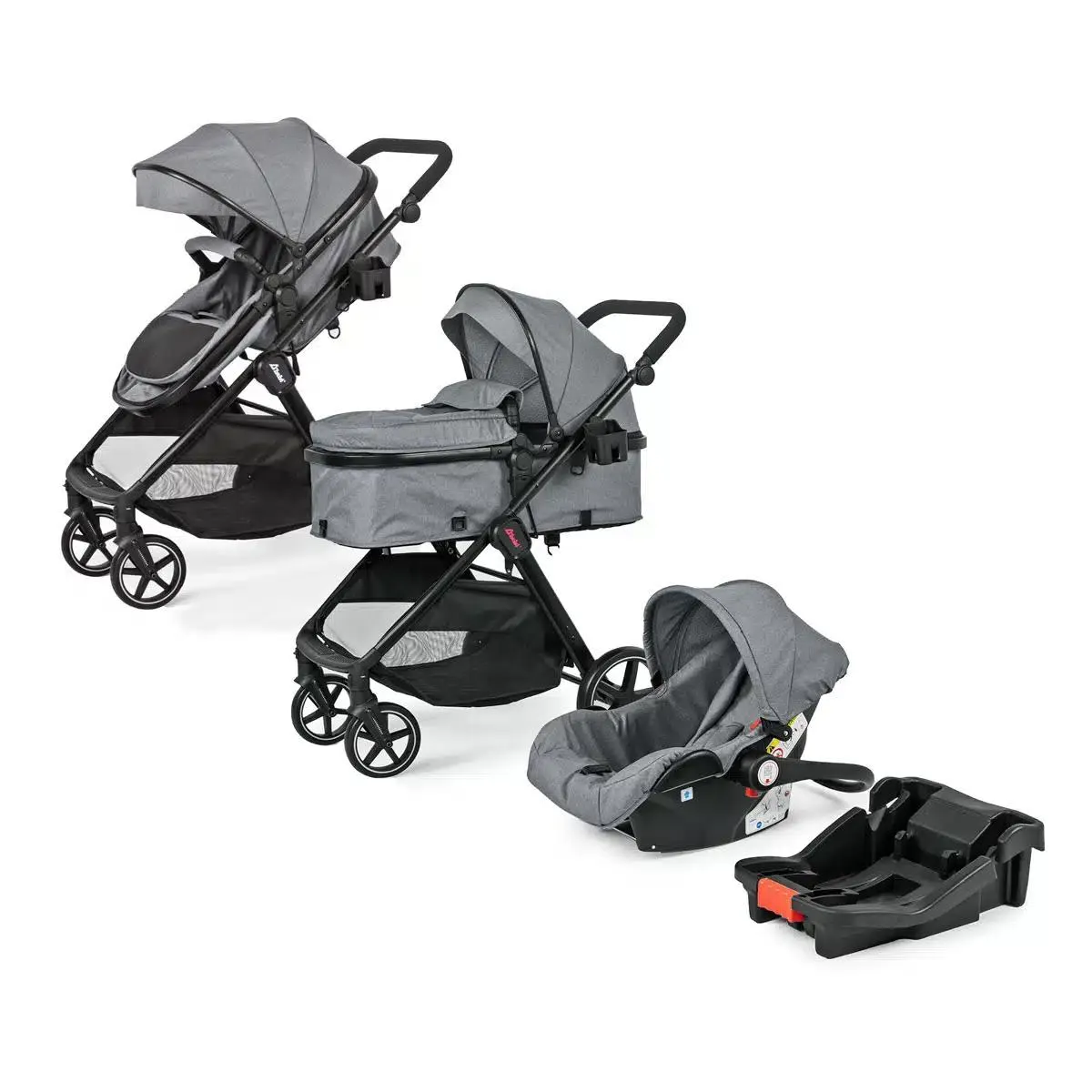 Carriola Travel System King Gris