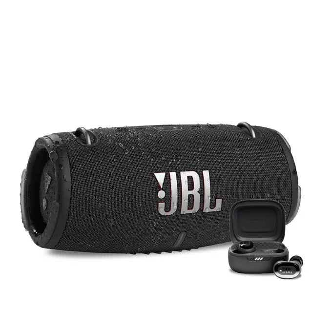 Combo JBL Xtreme 3 Black + Live Free 2 Tws Black