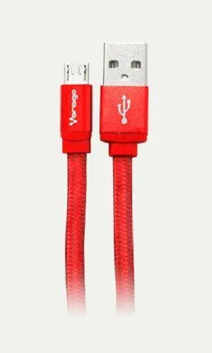Cable Micro Usb Vorago Cab-113 Rojo 1Metro Bolsa