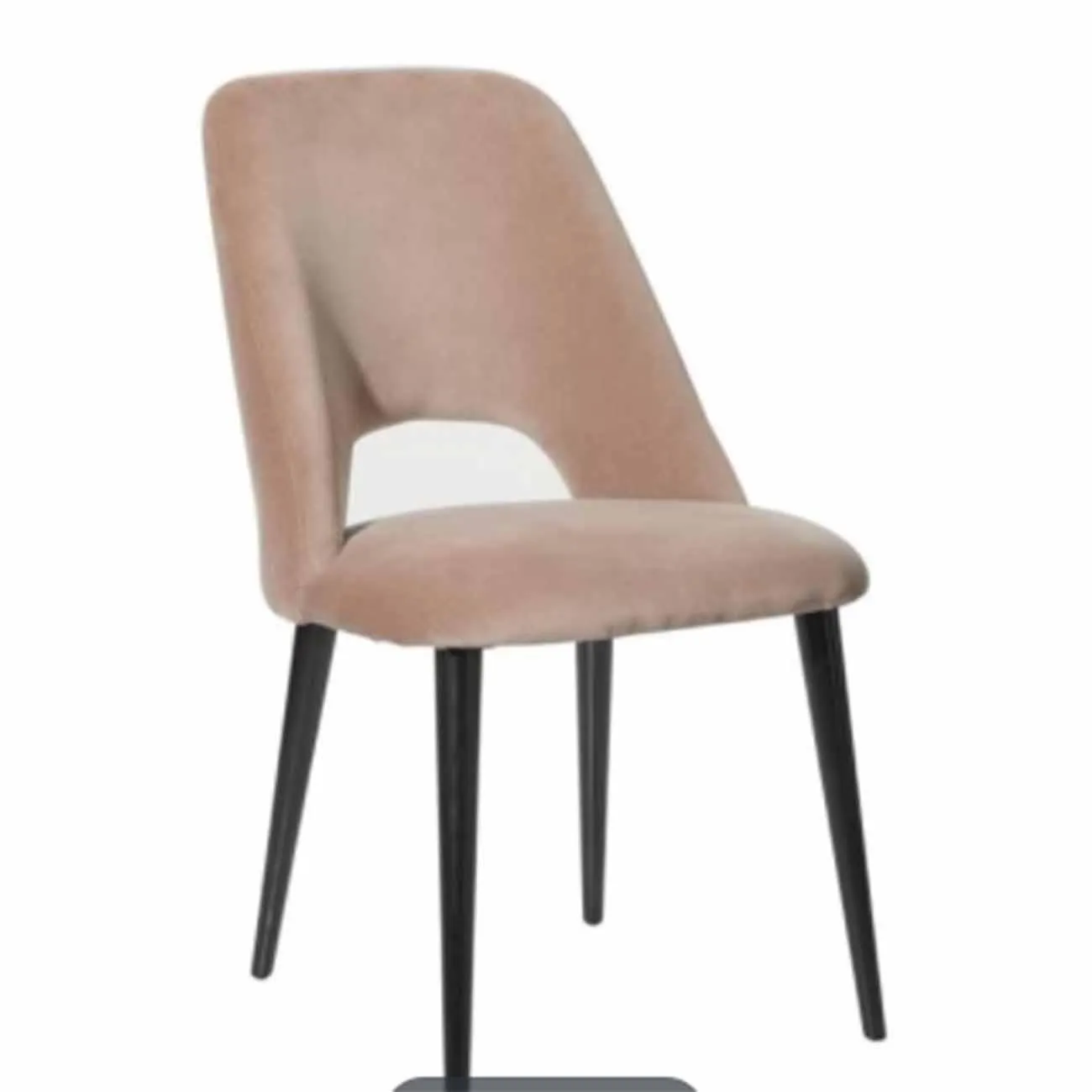 Silla rosa palo con patas negras