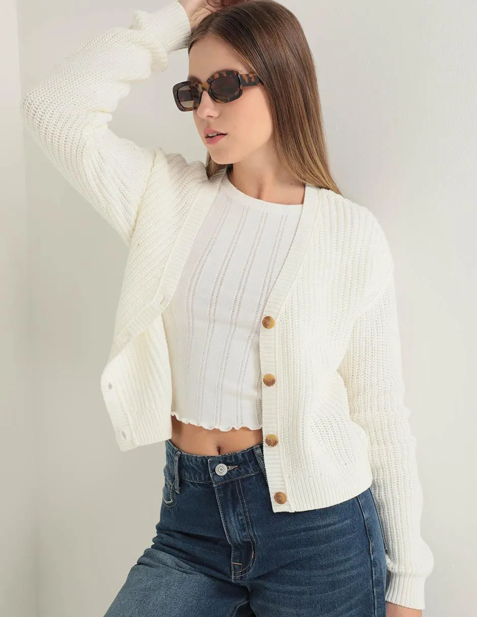 Suéter Aéropostale cuello V para mujer