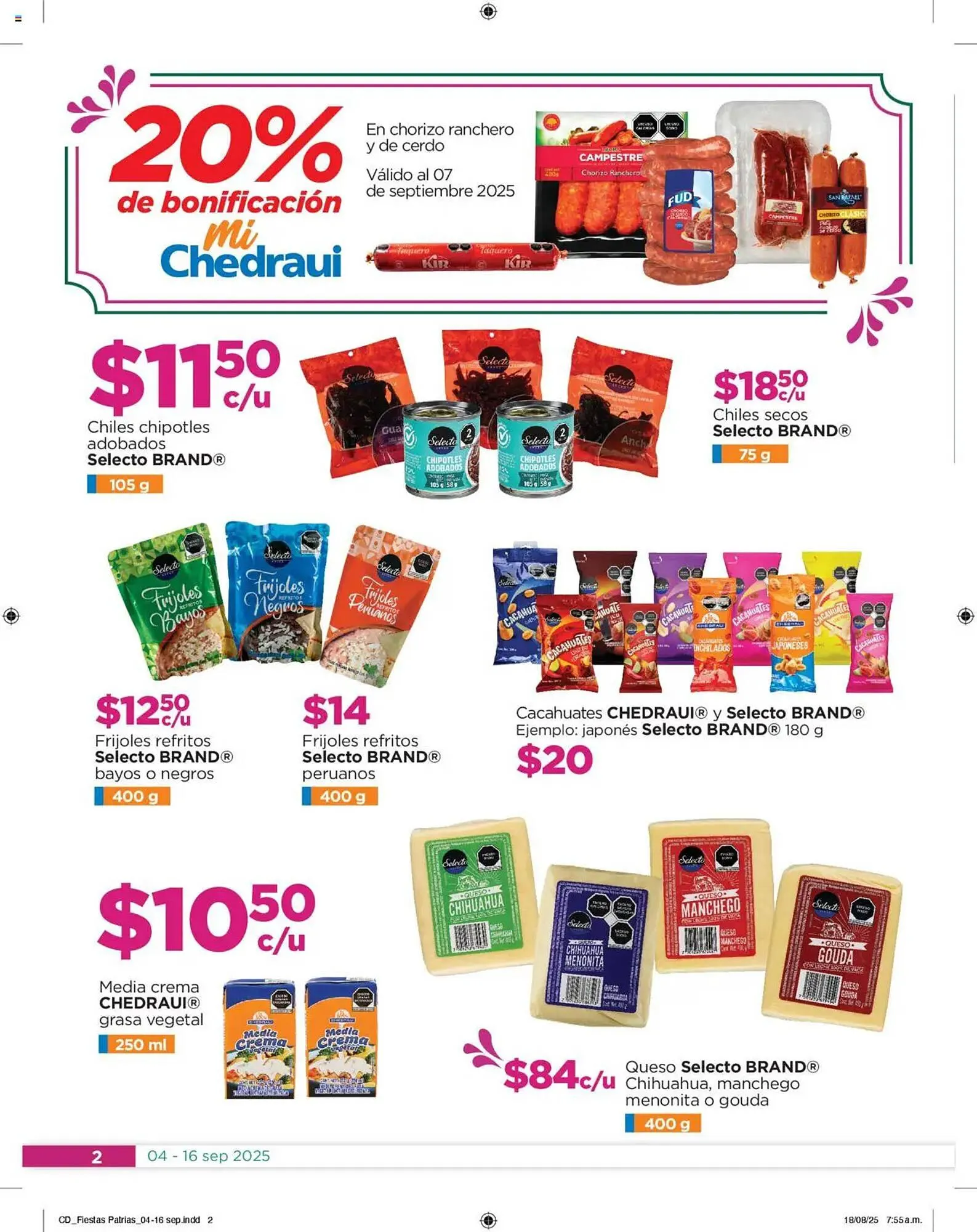 Catálogo de Folleto Chedraui 4 de septiembre al 17 de septiembre 2025 - Pagina 2