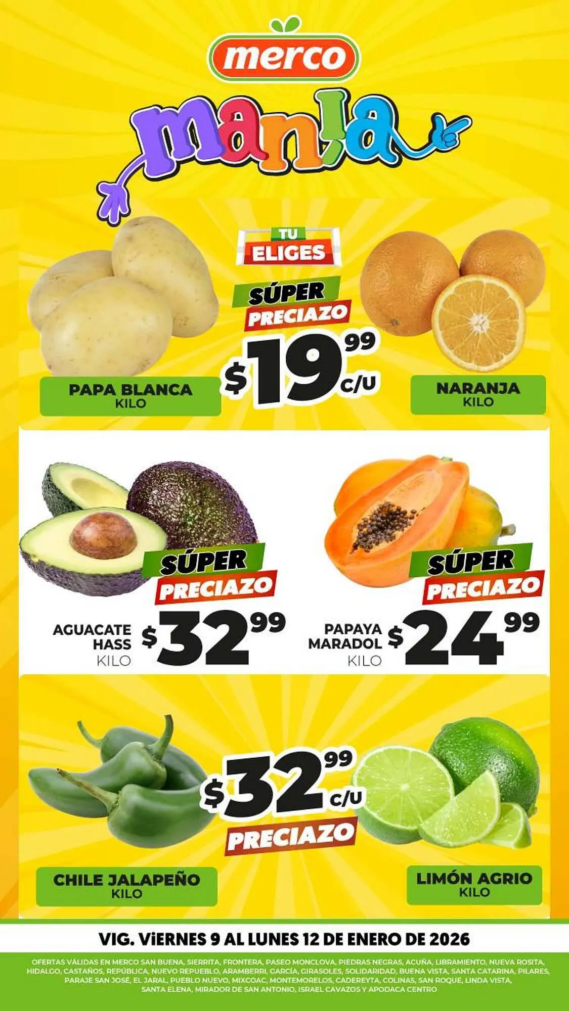 Catálogo de Folleto Merco 9 de enero al 12 de enero 2026 - Pagina 1