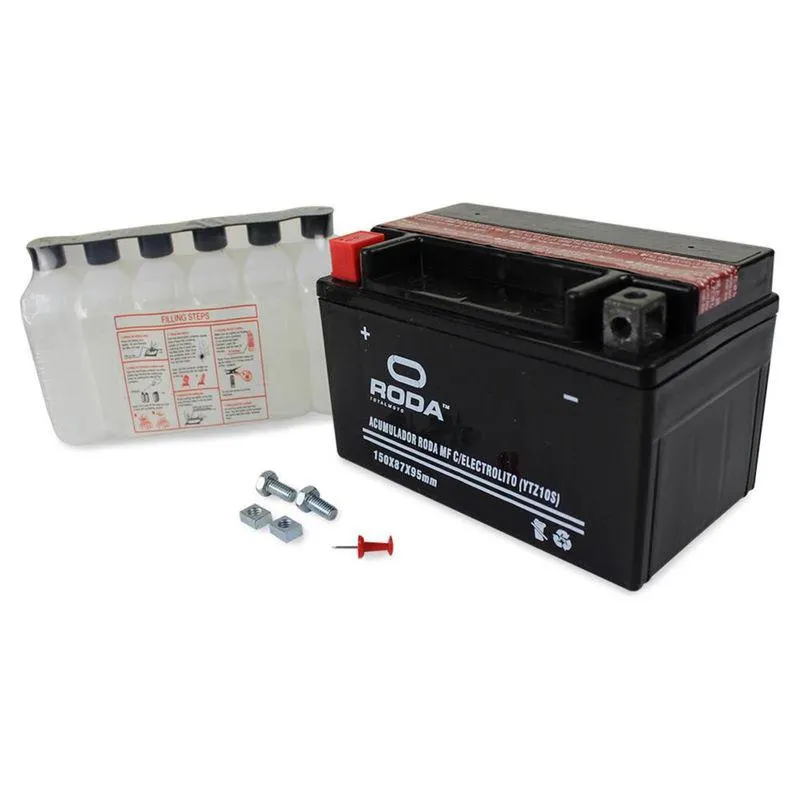 Acumulador Mf Con Electrolito (Ytz10S) Roda 12V 7A