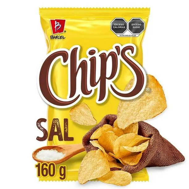 Papas Barcel Chip's Sal de Mar 160g