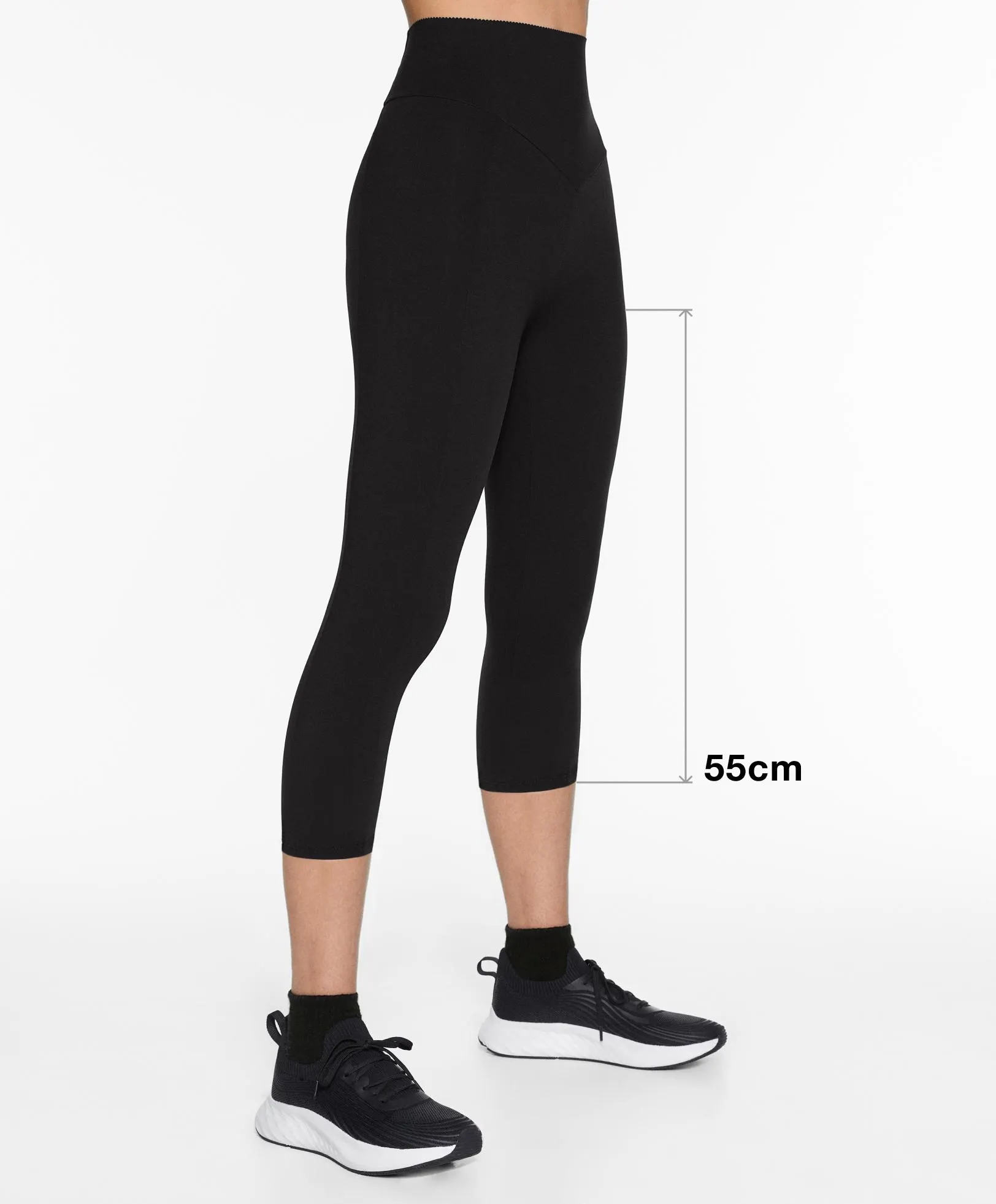Leggings crop compressive pocket 55 cm