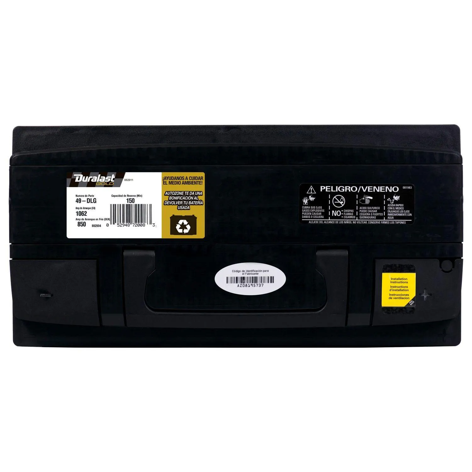 Bateria de Plomo Acido (de Celda Humeda) Duralast Gold 49-DLG