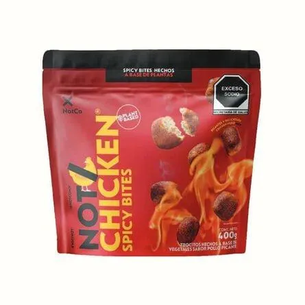 Trocitos Sabor a Pollo Hechos a Base de Vegetales Cubiertos de Salsa Picante de 400 g