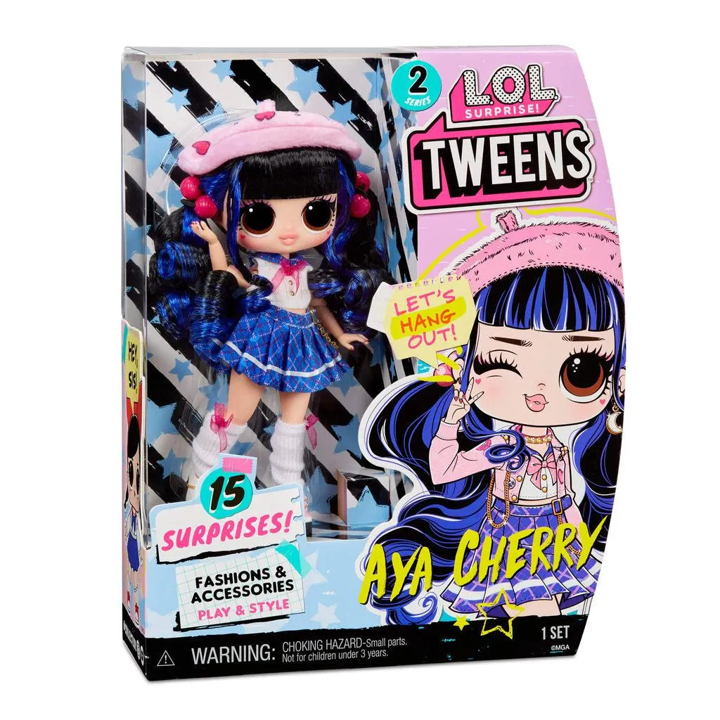 LOL Surprise Tweens, Muñeca Fashion Aya Cherry Con 15 Sorpresas